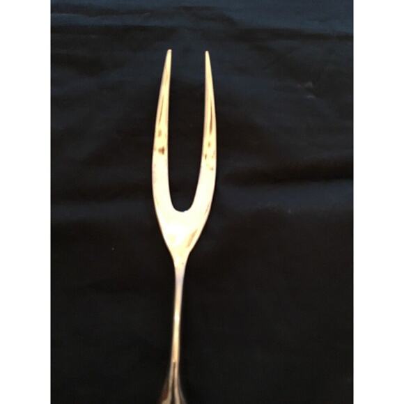 Vintage Reed & Barton Large Stainless Steel Carving Fork 11.5" L Brushed Handle - Picture 6 of 6